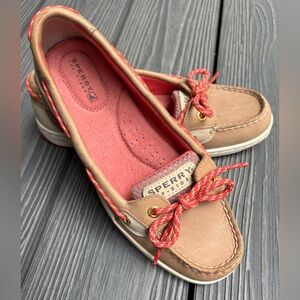 Sperry Top-Sider Angelfish Tan/Pink Boat Shoes